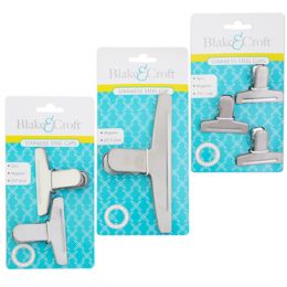 36 pieces Bag Clip Stainless Steel Magnetic 1/2/3 Pks Tcd - Clips and Fasteners