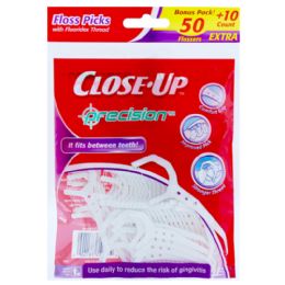 24 Packs Close Up Floss Picks 50 Count - Toothpicks