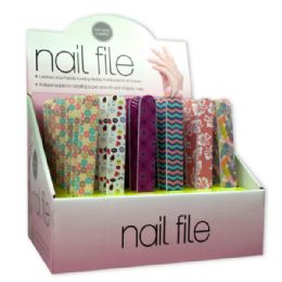 48 Wholesale Stylish & Fun Nail Files Countertop Display