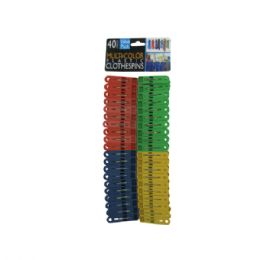 24 pieces MultI-Colored Plastic Clothespins - Clothes Pins