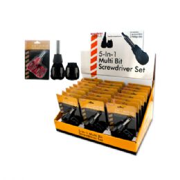 24 pieces 5-IN-1 Multi Bit Screwdriver Set Countertop Display - Screwdrivers and Sets