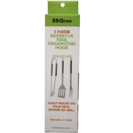 24 of Stainless Steel Barbecue Tool Organizing Hooks