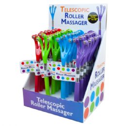 24 pieces Telescopic Roller Massager Countertop Display - Back Scratchers and Massagers