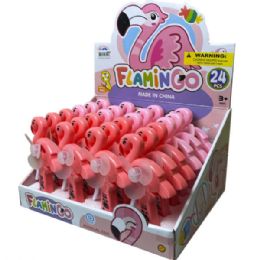 24 pieces Flamingo Hand Fan - Electric Fans