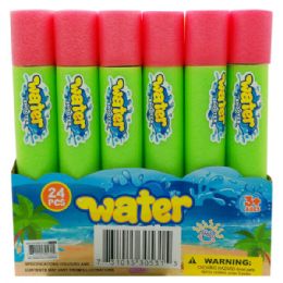 24 Wholesale Fun Water Blaster Foam Shooter In Countertop Display