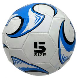 White Soccer Ball With Blue And Black Size 5