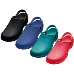 24 Pairs Women's 8-11 Close Toe Rubber Nursing Clogs - Women's Slippers