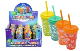24 Pieces 3 Pack Color -Changing Cups (Girls) - Plastic Drinkware