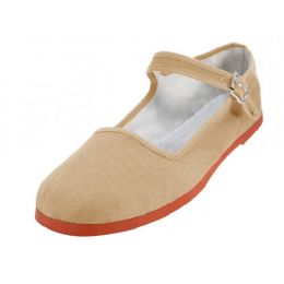 Wholesale Footwear Women's Nude Cotton Upper Classic Mary Jane Shoes