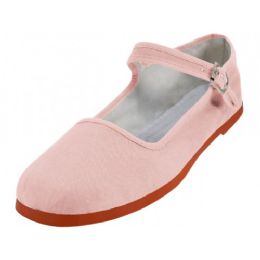 Wholesale Footwear Women's Pink Cotton Upper Classic Mary Jane Shoes