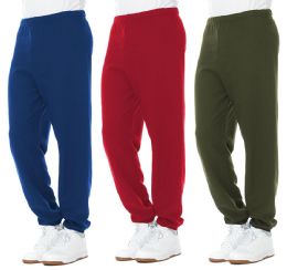 Yacht & Smith Men's Fleece Joggers Pants Assorted Green, Red, Blue Size Large