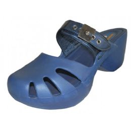 Wholesale Footwear Women's Wedge Clog Sandals Navy