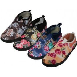 Wholesale Footwear Women's Nylon TPR Outsole Floral Printed Water Shoes 5-10