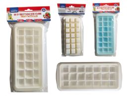 24 Pieces Ice Cube Tray With Lid - Freezer Items