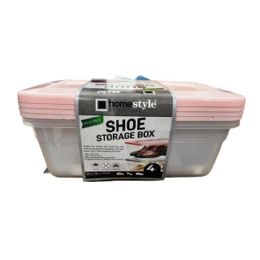 8 of Set Of 4 Pk Shoe Storage Box With Lid