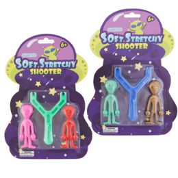 48 of Alien Toy Soft Stretchy Shooter 4in 4ast Colors/blister Card