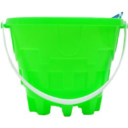 72 of 6"d X 4.75"h Beach Toy Bucket W/ Handle, 2 Assrt Clrs