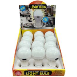12 pieces PusH-Button Stick On Led Light Bulb BatterY-Operated - Lightbulbs
