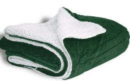 10 Pieces Micro Mink Sherpa Royal Color Blanket - Fleece & Sherpa Blankets