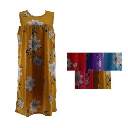 24 of Womens Floral Sleeveless Night Dress