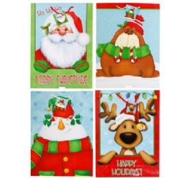 48 of Gift Bag Xl Christmas 4 Assorted 13 X 18 X 5 Character Face