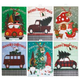 48 of Gift Bag Xl Christmas 6 Assorted 13 X 18 X 5 Traditional