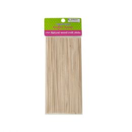 24 pieces Skinny Natural Wood Craft Sticks - Craft Wood Sticks and Dowels