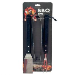 4 pieces 3 Piece Large Barbecue Grilling Tool Set - BBQ supplies