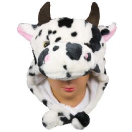 12 pieces Plush Cow Hats - Winter Animal Hats
