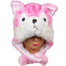 12 pieces Pink Cat Hats - Animal Hat - Winter Animal Hats