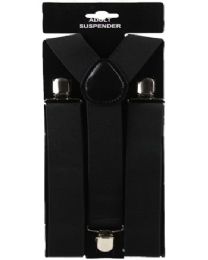 12 Pieces 1.5 Inch Wide Suspenders Black - Suspenders