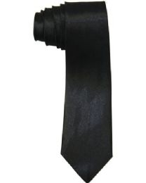 12 Wholesale Wide Plain Solid Black Tie