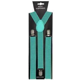 12 Pieces Aqua Blue Suspender - Suspenders