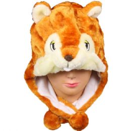 12 pieces Chipmunk Plush Hats - Winter Animal Hats