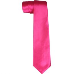 12 Wholesale Plain Pink Wide Tie