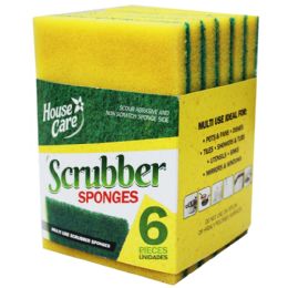 48 pieces 6pk MultI-Use Sponge Scourer - Scouring Pads & Sponges