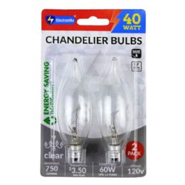 48 pieces 2pk E12 Clear Turntip Bulb 40w - Lightbulbs