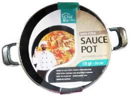 6 pieces 10qt Nonstick Sauce Pot W/lid - Pots & Pans