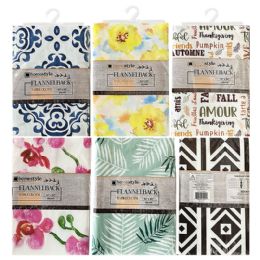 24 Wholesale 52"x52" Flannelback Tablecloth
