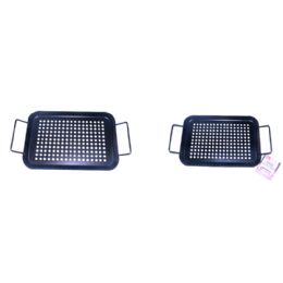 12 pieces Bbq Roast Pan With Holes&handle Rect - BBQ supplies