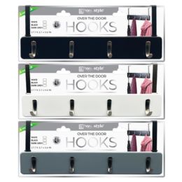 6 pieces Over The Door Board W/4pcs Hooks - Hooks