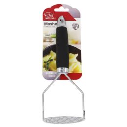 24 of S/s Potato Masher With Pp+tpr Handle
