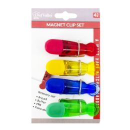 24 pieces 4 Pcs Magnet Clip Set -  ** Item 33034 - Clips and Fasteners