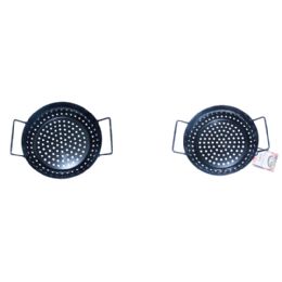 12 pieces Bbq Roast Pan With Holes&handle Round - BBQ supplies