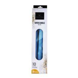 24 pieces 10" Taper Candle Blue 3pk - Candles & Accessories