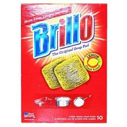 12 pieces 10ct Brillosteel Wool Soap Pads Lemon - Soap & Body Wash