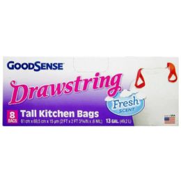 24 pieces 13gal 8ct Gd Ds Tall Kit Bag Fresh sc - Garbage & Storage Bags