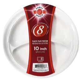 36 pieces 10" White Microwave Portion Plate 8ct - Microwave Items