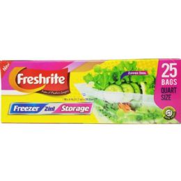 24 pieces 25ct Quart Size Zipper Freezer Bags - Freezer Items
