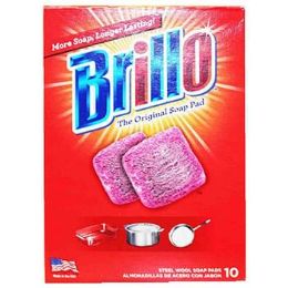 12 pieces 10ct Brillo Steel Wool Soap Pads - Soap & Body Wash